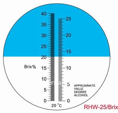 Рефрактометр Kelilong RHW-25bATC виноделам и пивоварам для измерения спирта и сахара