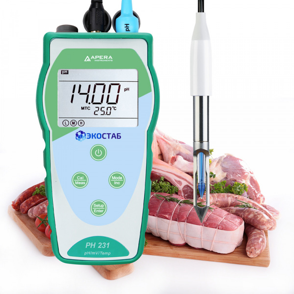 PH231MT ЭКОСТАБ Портативный pH-метр для мяса