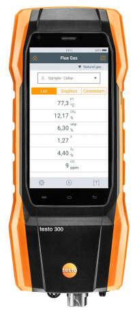 Комплект testo 300 Longlife - Анализатор дымовых газов (O2, СО с H2-компенсацией  до 8 000 ppm, NO)